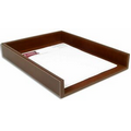 Brown Letter Size Rustic Leather Front Load Letter Tray